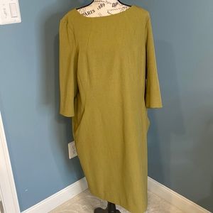 MM LaFleur Etsuko dress True Olive +1 no belt,stretchy easy care dress w/pockets